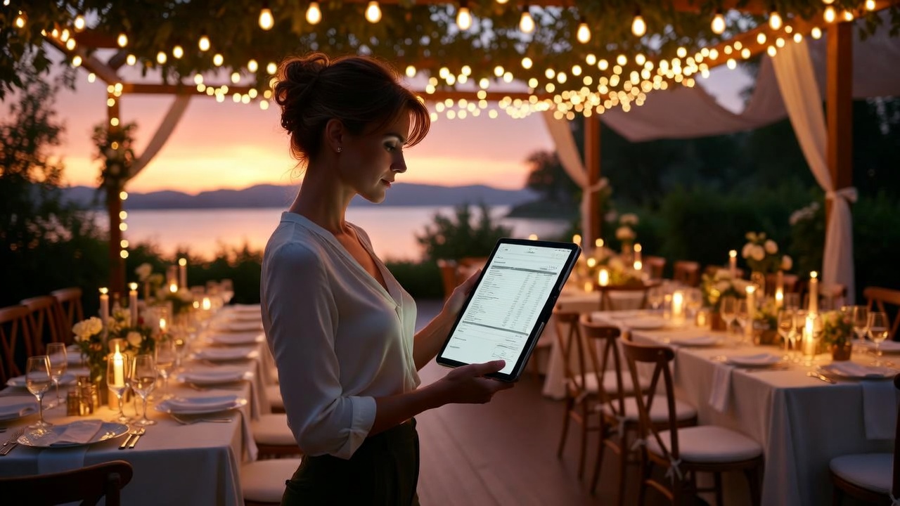 Event planner at venue