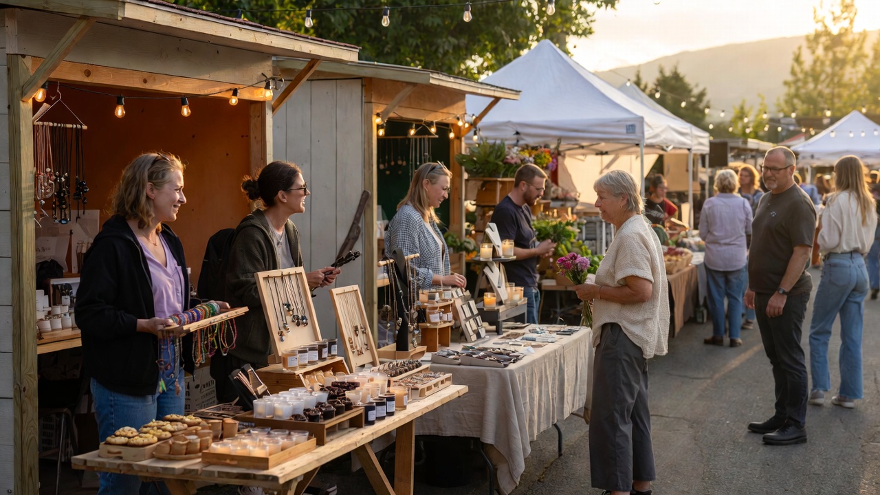 Vendors at market